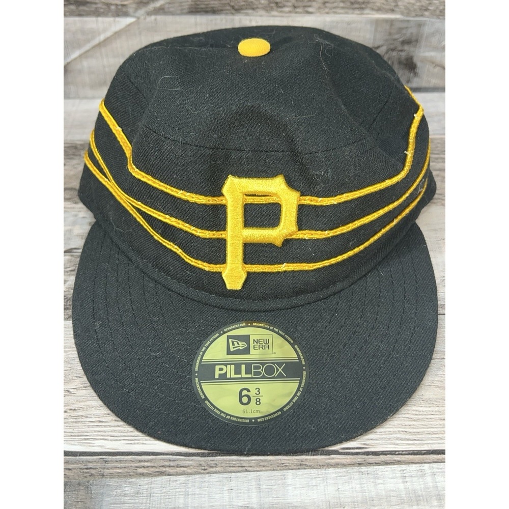 Pittsburgh Pirates New Era Alternate Throwback Pillbox Fitted Hat Size 6 3/8